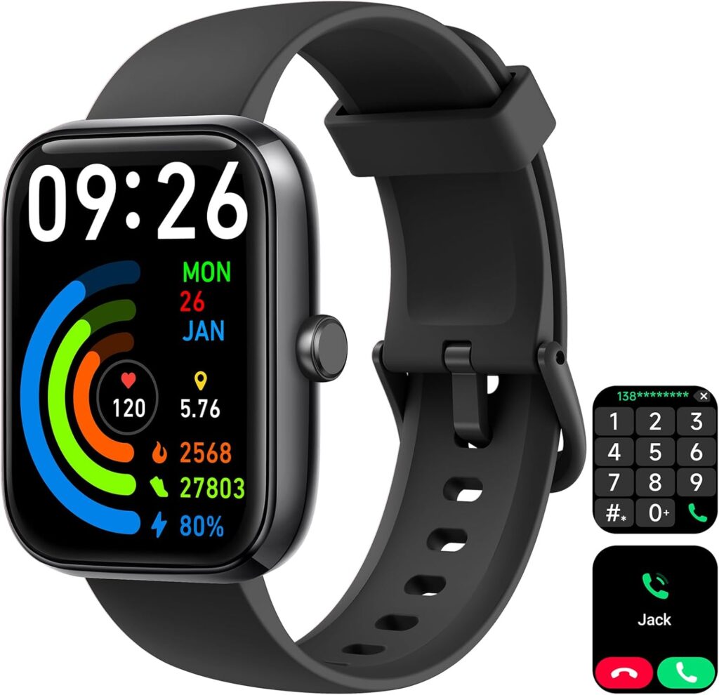 Smart Watch for Men Women with Bluetooth Call, Alexa Built-in, Heart Rate & Slee…
