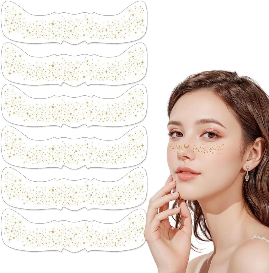 Waterproof Glitter Freckle Stickers, Cute Face Tattoo for Women/Kids