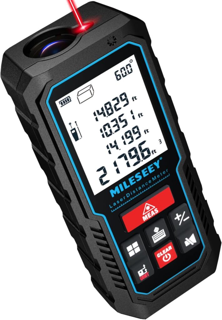 MILESEEY Laser Measure, Laser Measuring Tool with Angle Sensor