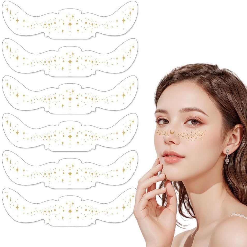 Waterproof Glitter Freckle Stickers, Cute Face Tattoo for Women/Kids