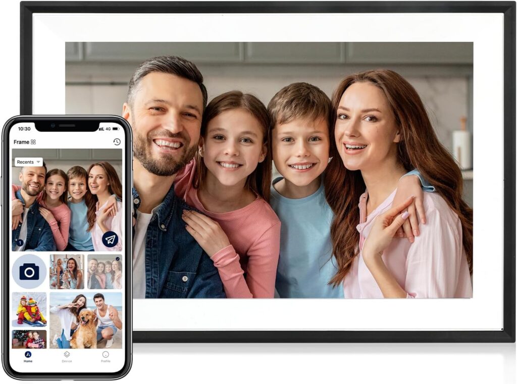 Digital Picture Frame, 10.1 Inch Picture Frame with 1280*800 HD IPS Touch Screen…