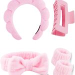 5-Piece Set of SPA Hair Band, Used for Face Washing, Makeup, Facial Skin Care, Fluffy Sponge SPA Hai…