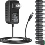 12V Power Supply 2A 1A Ac Adapter with 11 Interchangeable DC Plugs AC to DC12V 1…