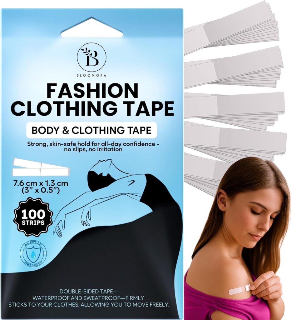 Fashion Clothing Tape, Double Sided Adhesive, Waterproof, 100 Strips