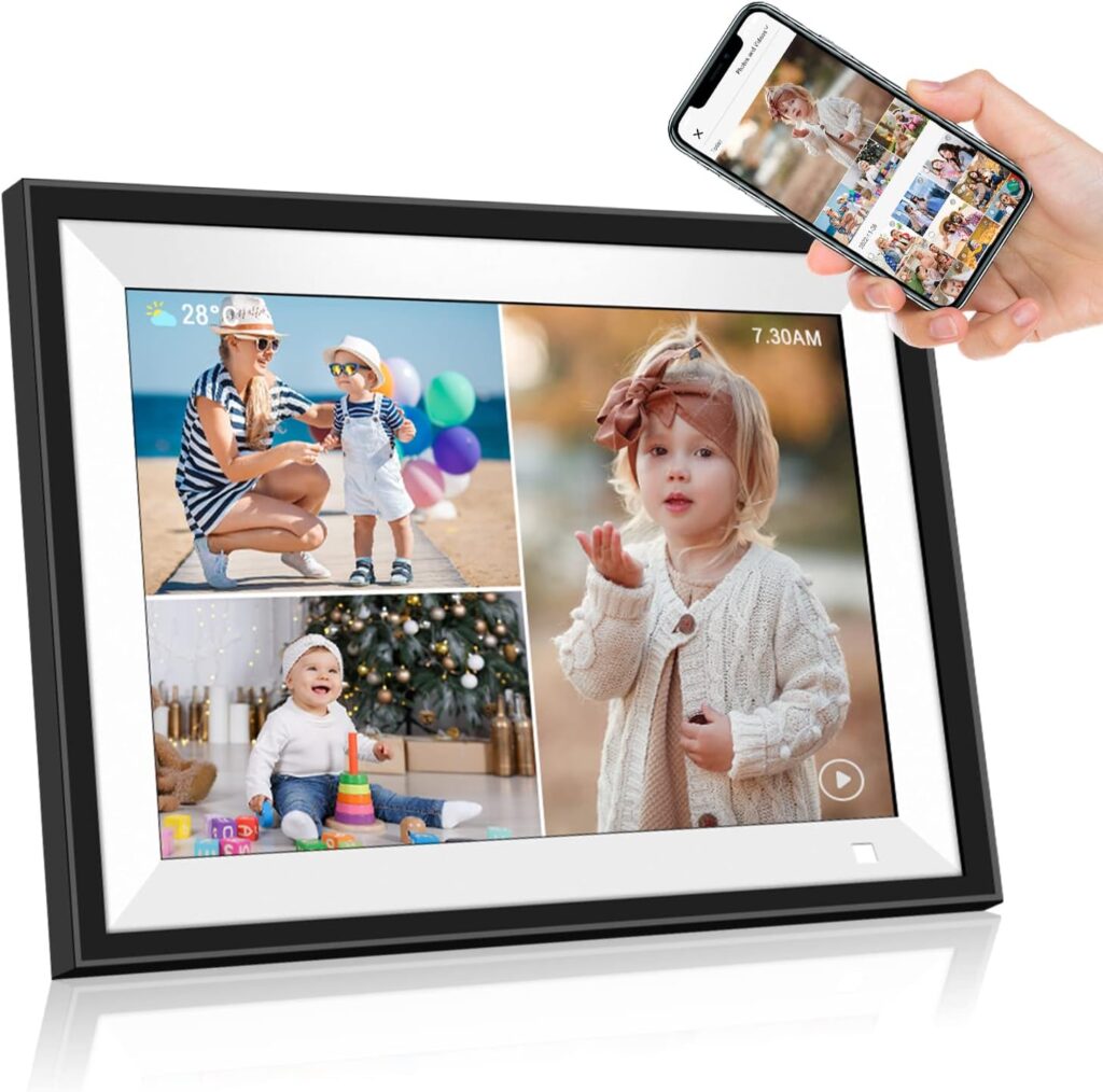 10.1 inch Digital Photo Frame WiFi, Digital Picture Frame with 32GB Storage, Sma…