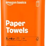 Amazon Basics FSC-Certified 2-Ply Flex-Sheets Paper Towels, 150 Sheets per Roll, 2 Basics Rolls = 6 …