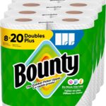 Bounty Paper Towels Select-A-Size White, 8 Double Plus Rolls = 20 Regular Rolls